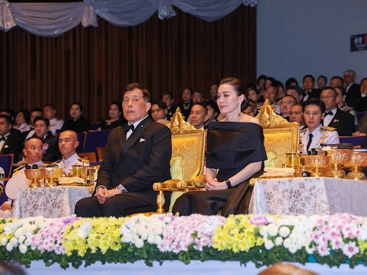 Their Majesties on the Royal Dais